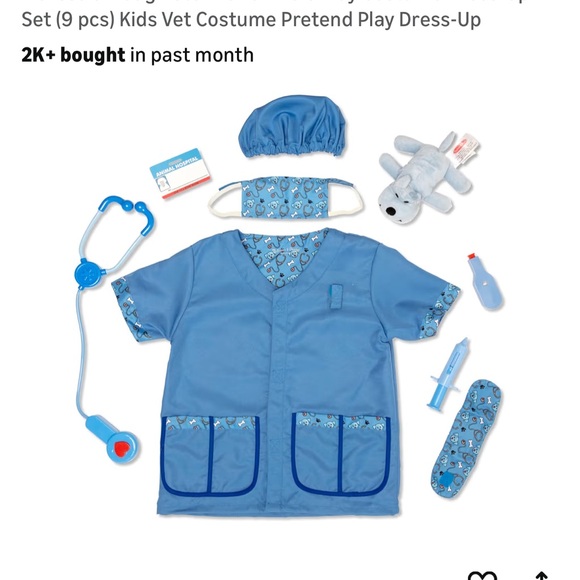 Melissa & Doug Blue Vet Costume Set for Kids - Picture 3 of 5